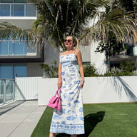 Blue Ocean Breeze Maxi Dress