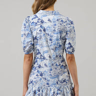 Francine Toile Button Down Mini Dress