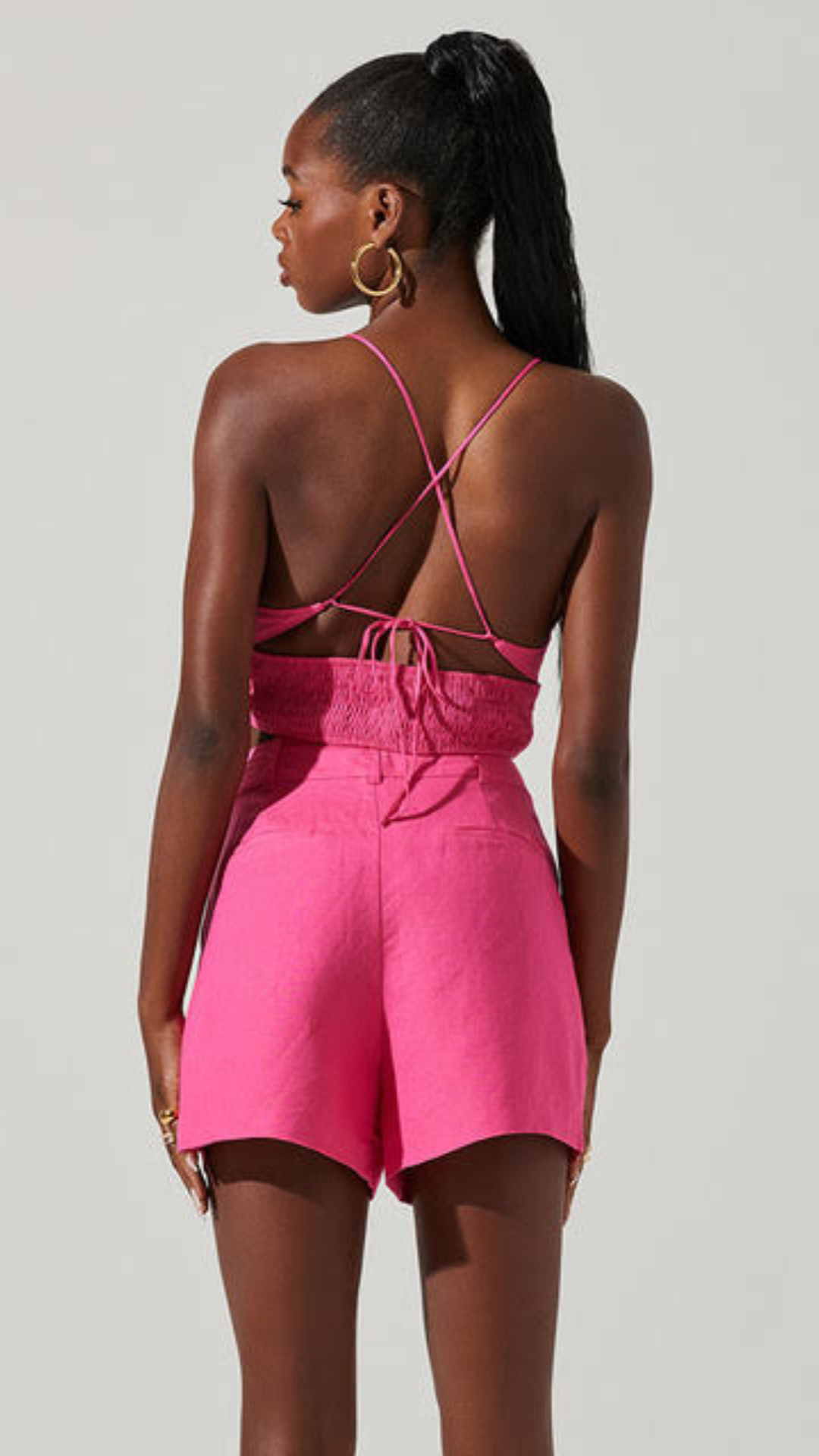 Bubble Gum Pink Crop