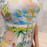 Beach Vacation One Piece Swimsuit