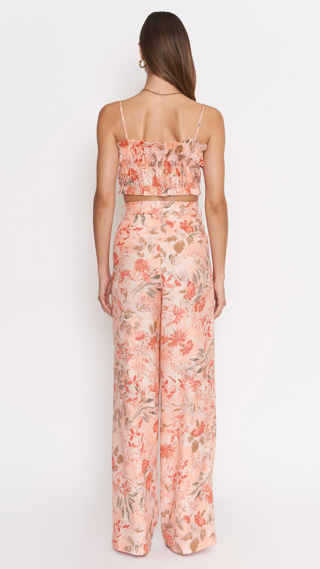 Peach Floral Pants