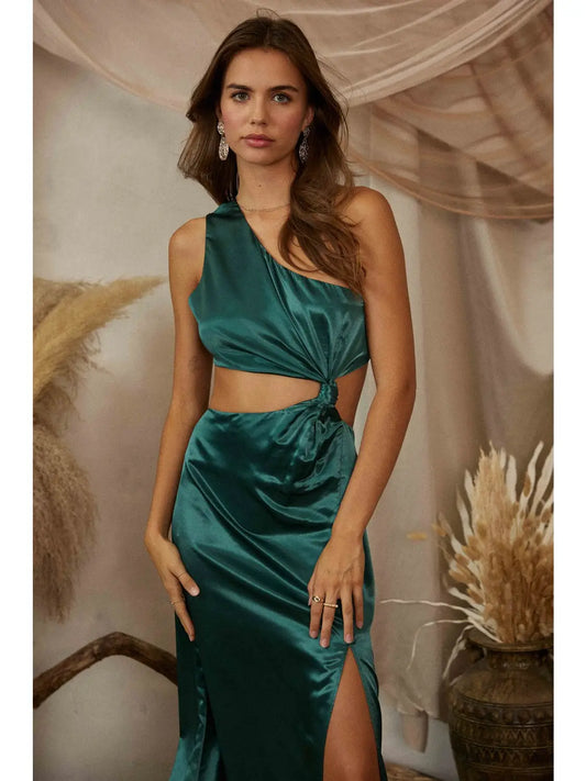 Asymmetrical Cut Out Detail Dress