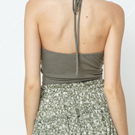 Olive Halter Top