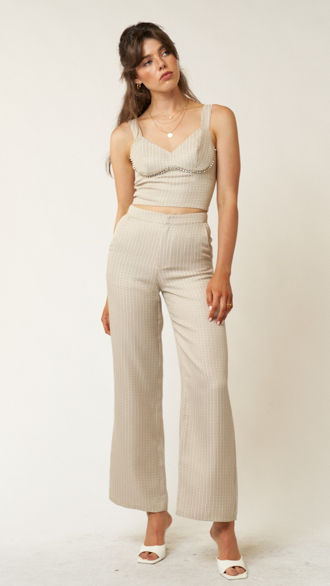 Tweed Straight Pant
