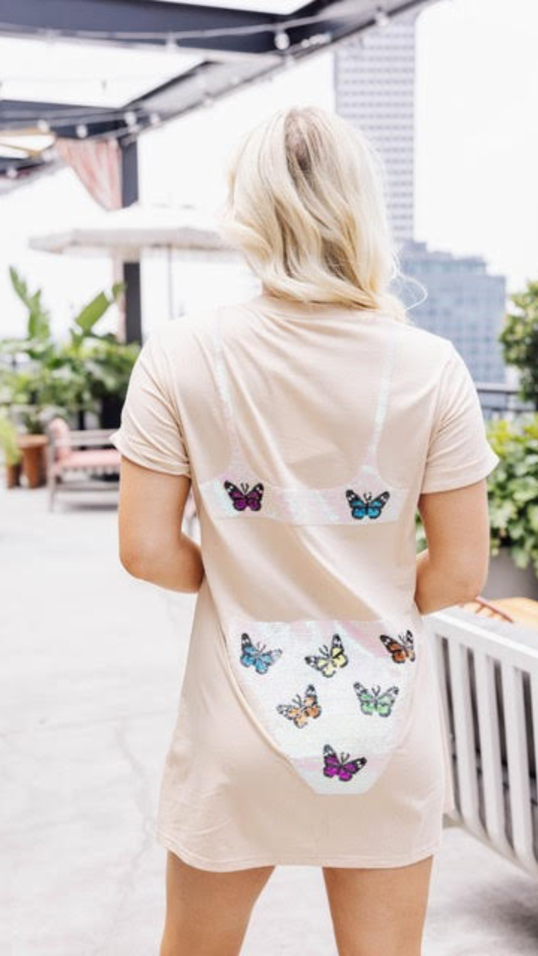 White Butterfly Bikini Cover Up