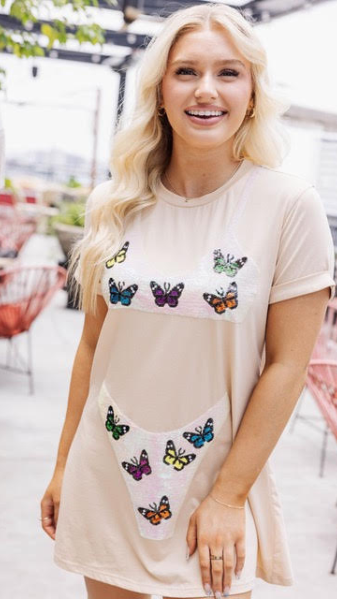 White Butterfly Bikini Cover Up