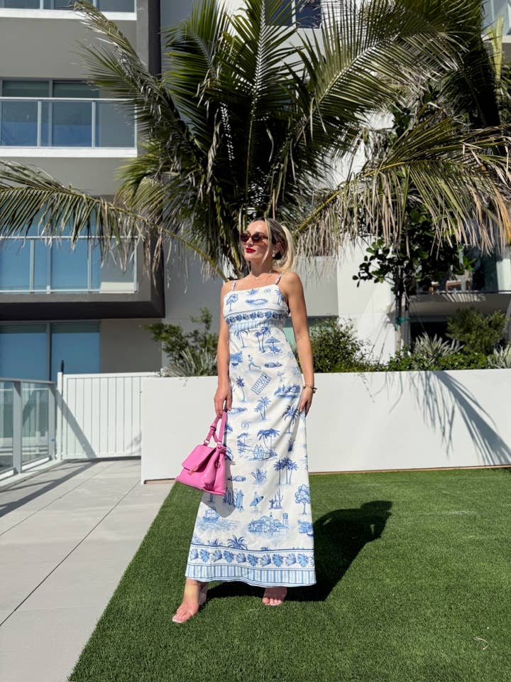 Blue Ocean Breeze Maxi Dress