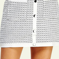 Contrast Tweed Skirt