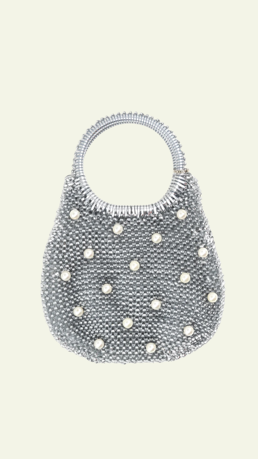 Pearl Mesh Bag Silver