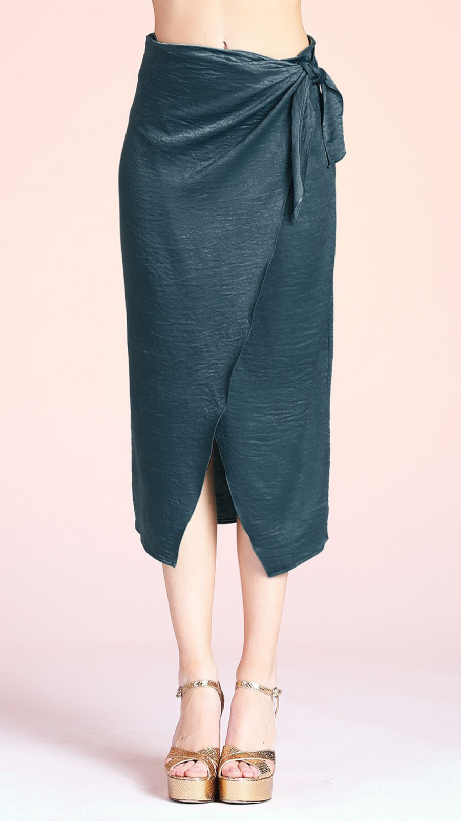Pine Green Wrap Skirt