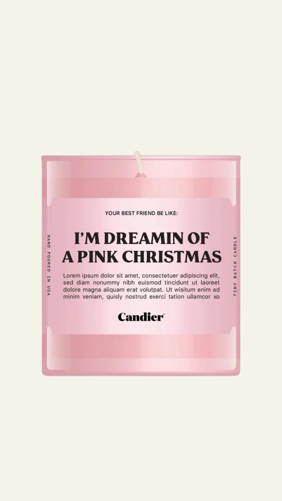 I’m Dreaming of a Pink Christmas Candle