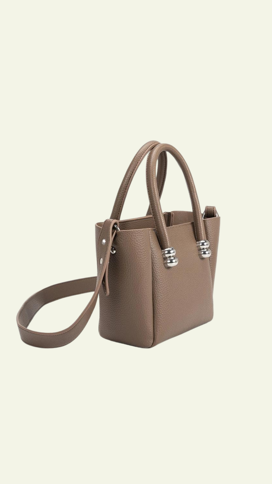 Harlow Taupe Small Recycled Vegan Top Handle