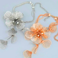 Vintage Flower Necklace & Earrings