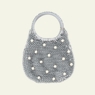 Pearl Mesh Bag Silver