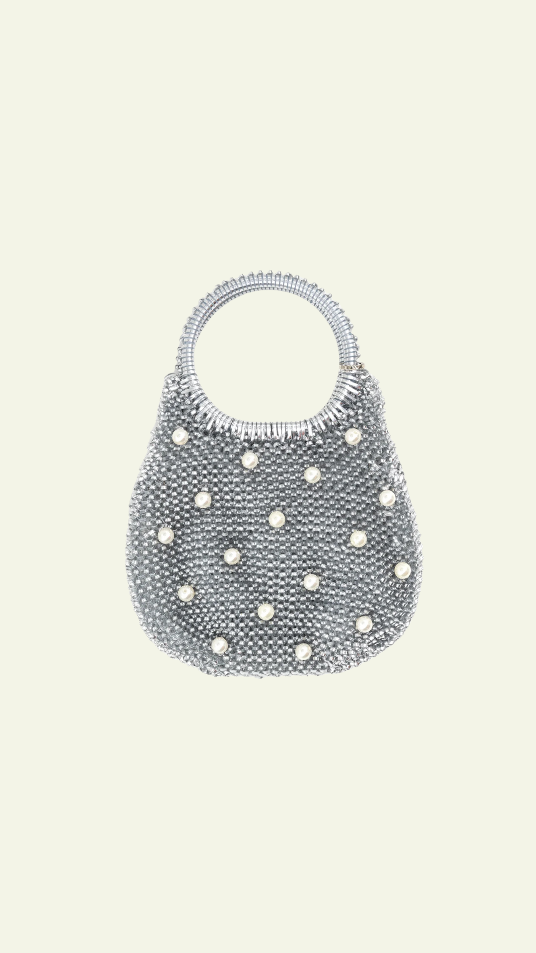 Pearl Mesh Bag Silver