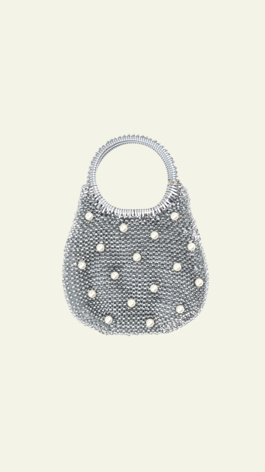 Pearl Mesh Bag Silver