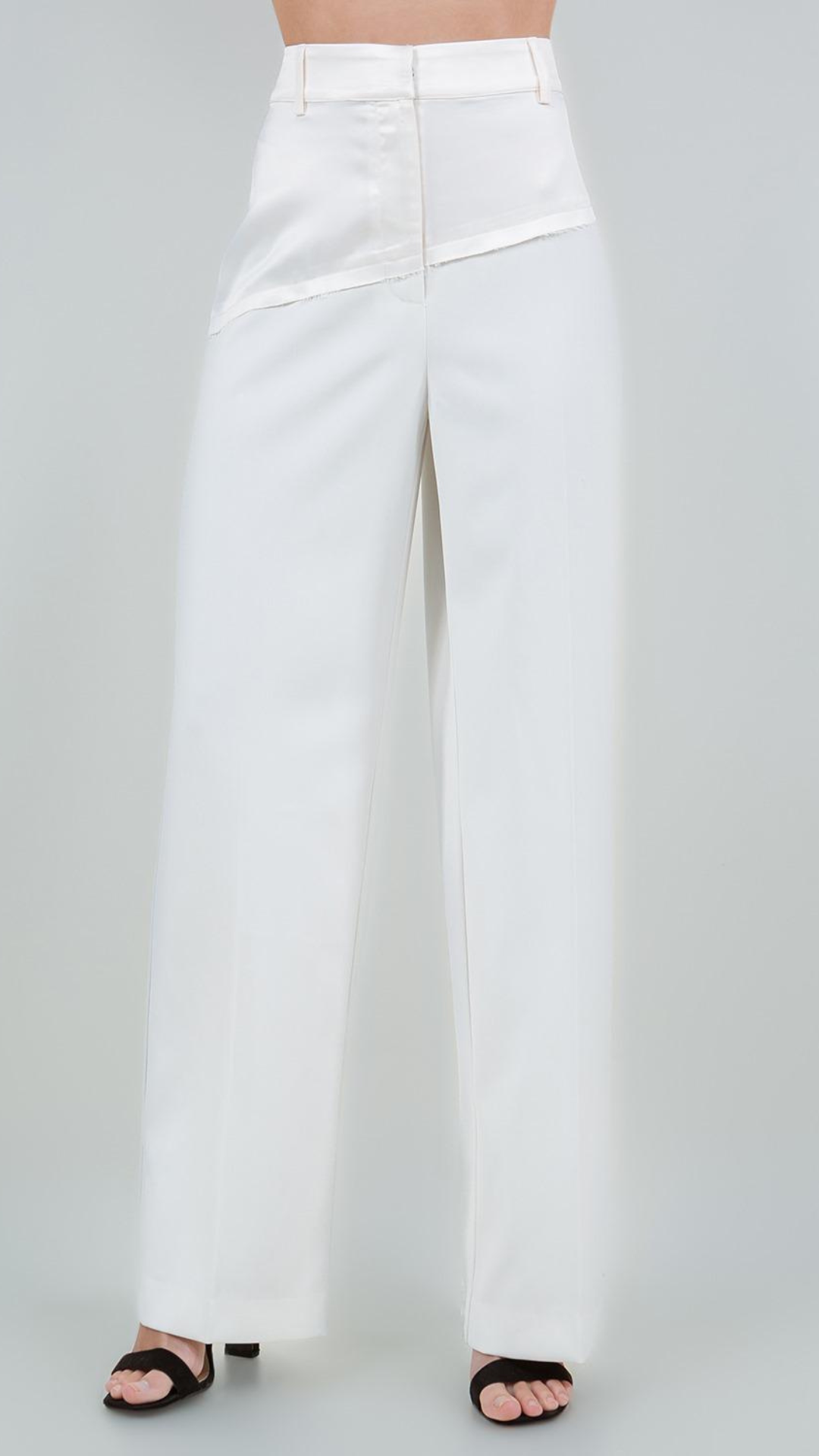 Ivory Satin Pants