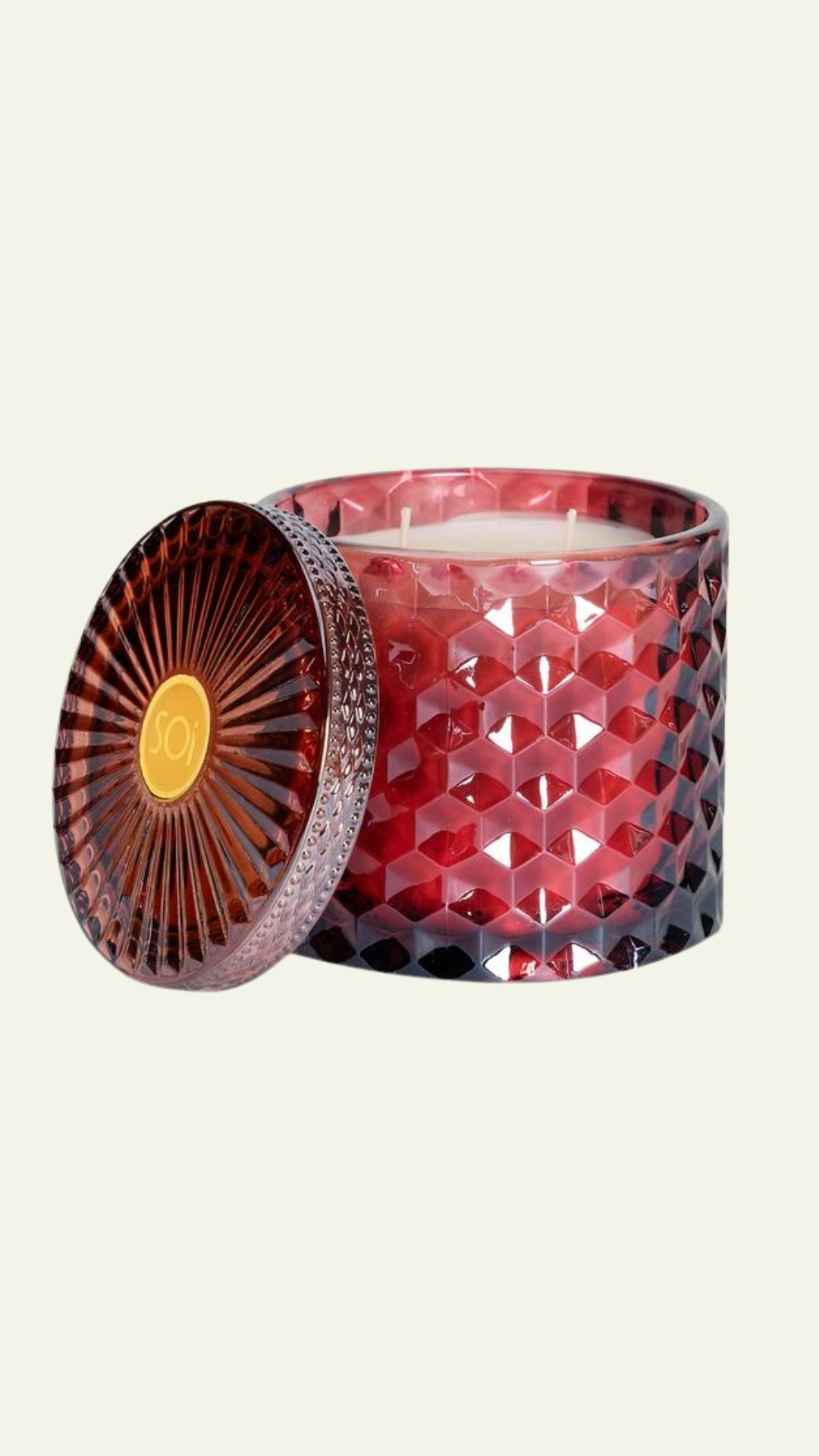 Holiday Hot Toddy 15oz Shimmer Candle (Cranberry Red)