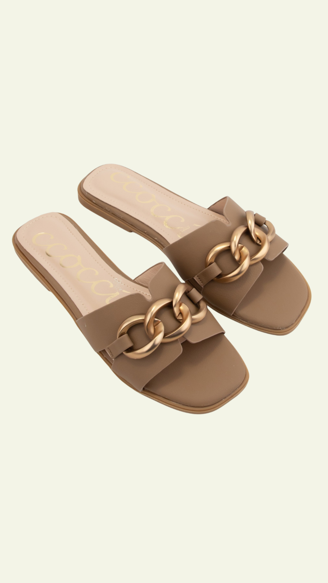 Chain Link Sandals | Taupe