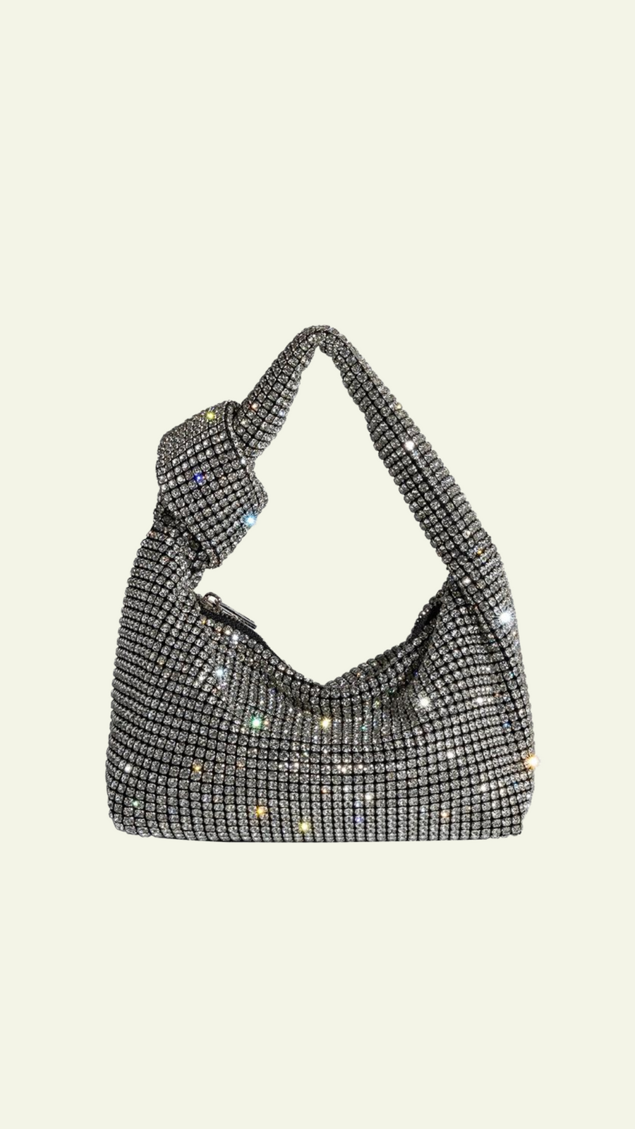 Reena Small Silver Top Handle Bag