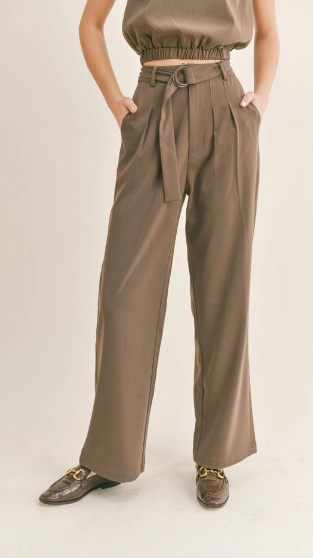 Oak Belted Trousers