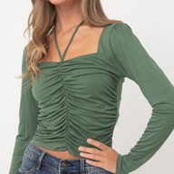 Forest Green Tie Top
