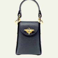 Leather Butterfly Clutch Black