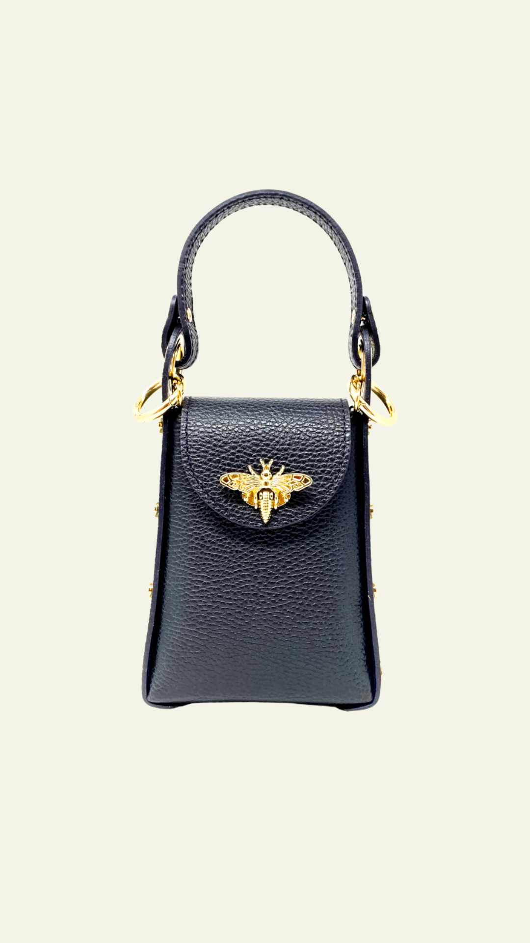 Leather Butterfly Clutch Black