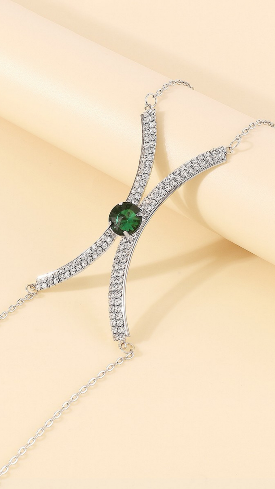 Green Crystal Body Chain