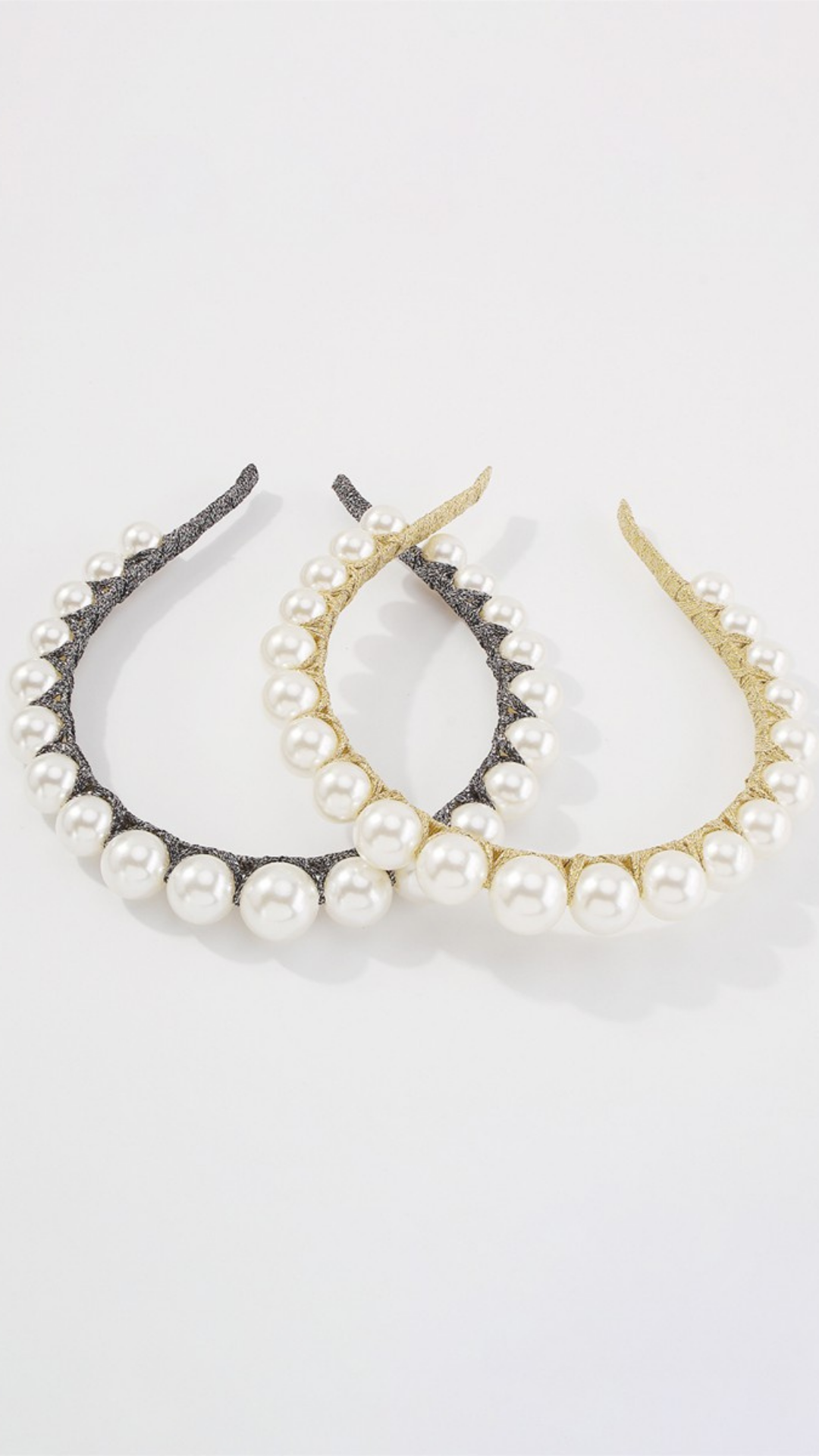 Silver Pearls Headband