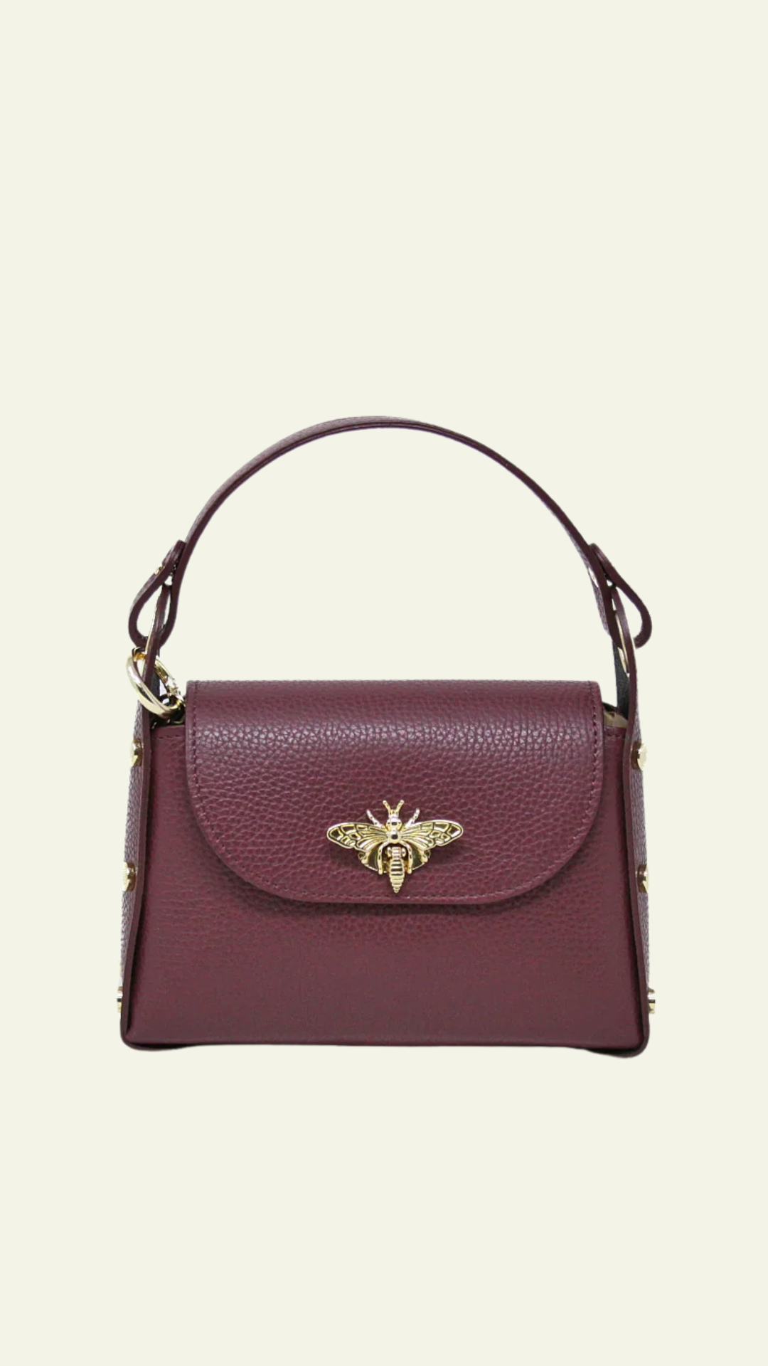 Leather Butterfly Bag Burgundy