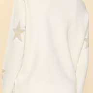 Ivory Lurex Star Sweater