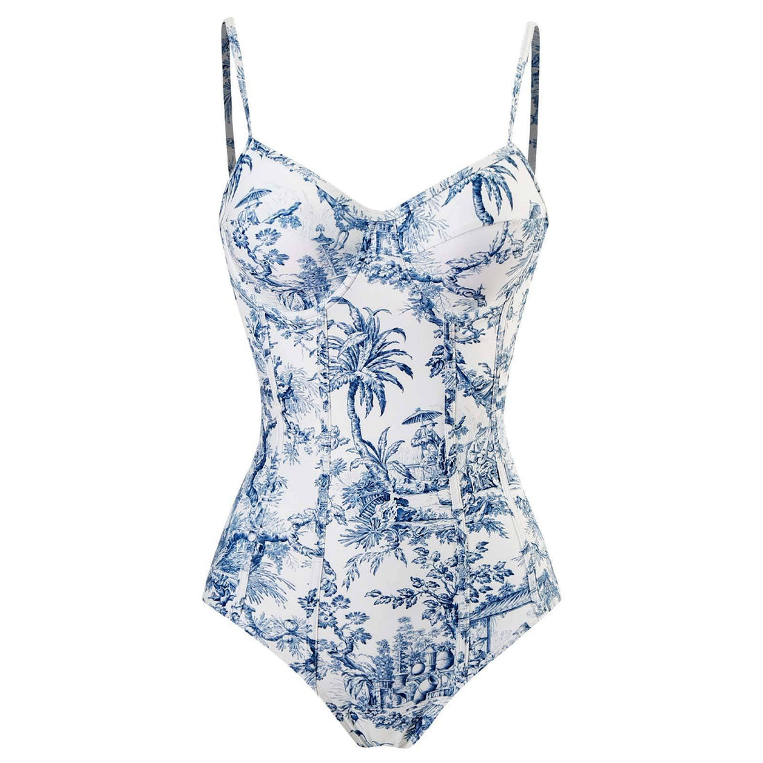 SET: Blue Ocean Printed One Piece & Matching Sarong