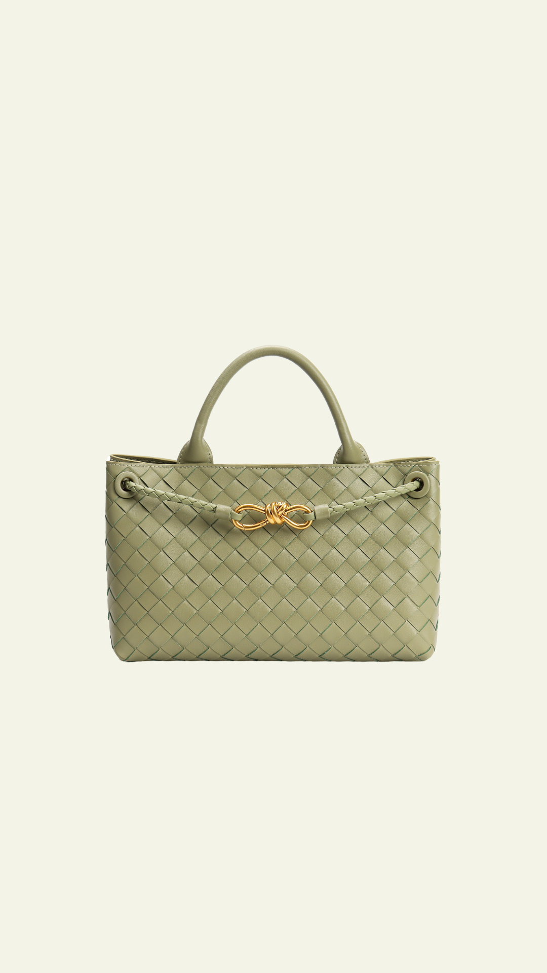 ⁠Woven Leather Tote