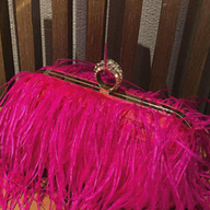 Feather Evening Bag (Pink)