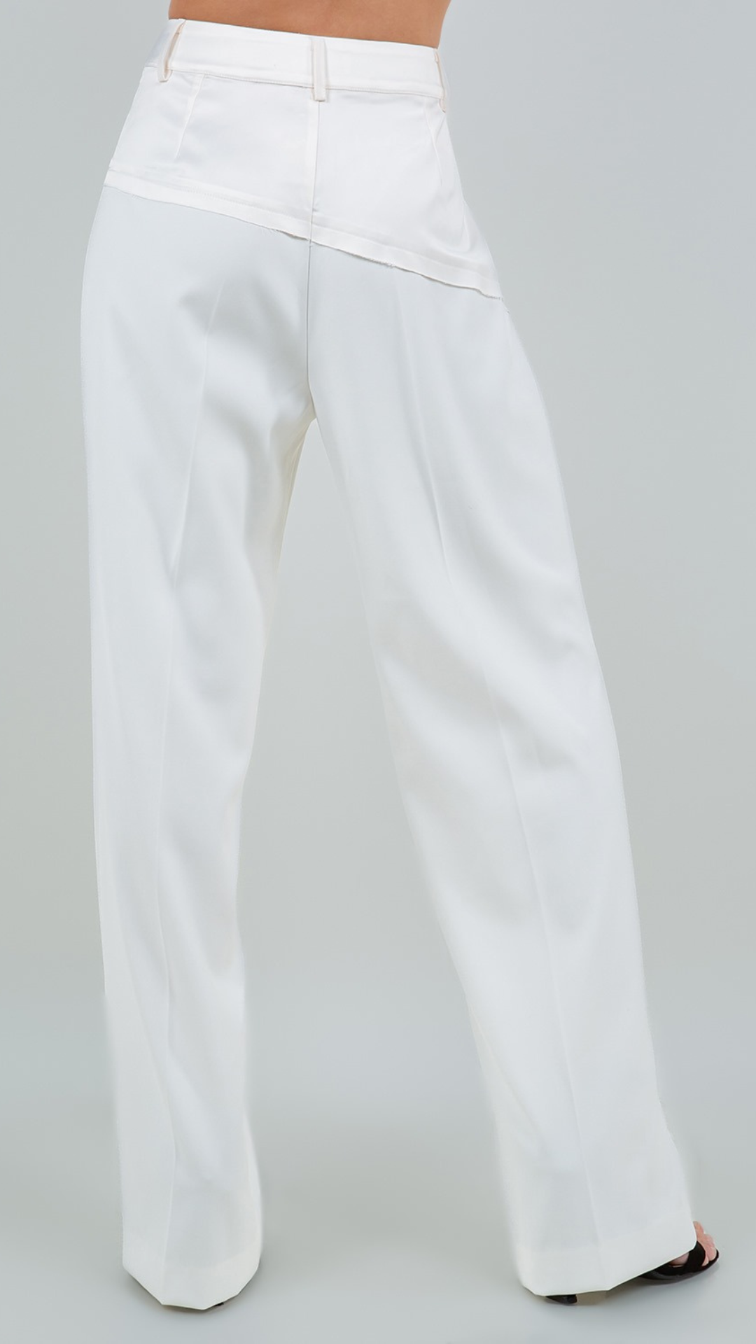 Ivory Satin Pants