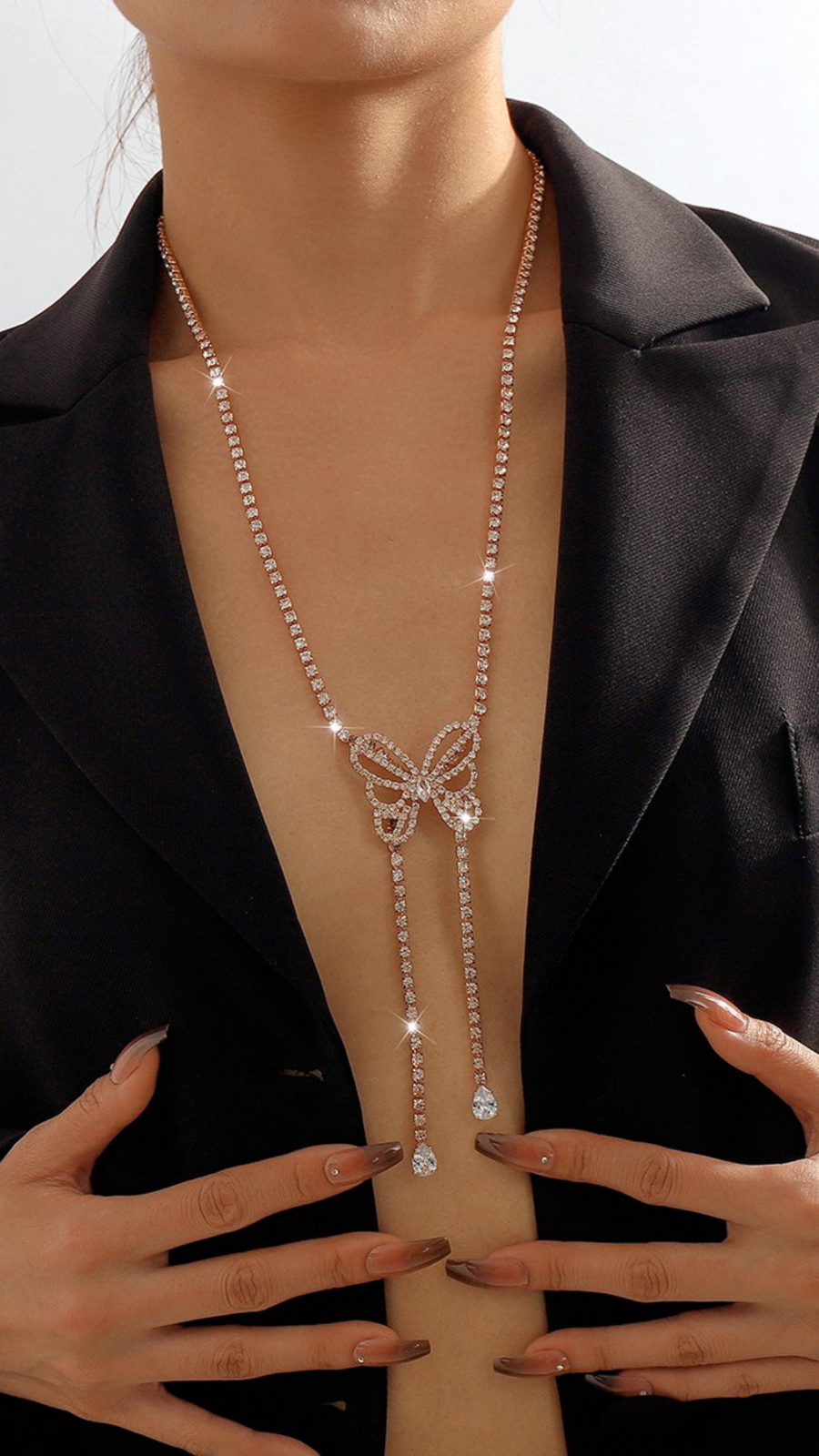 Elegant Tassel Butterfly Necklace