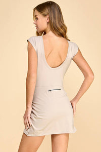 Scoop Neck Athleisure Dress