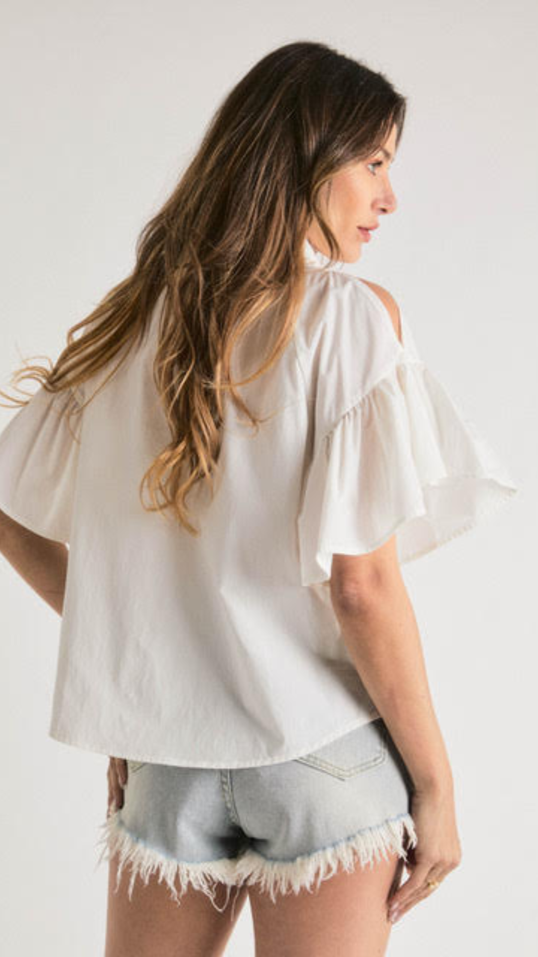 Pearl Trimmed Collar Top