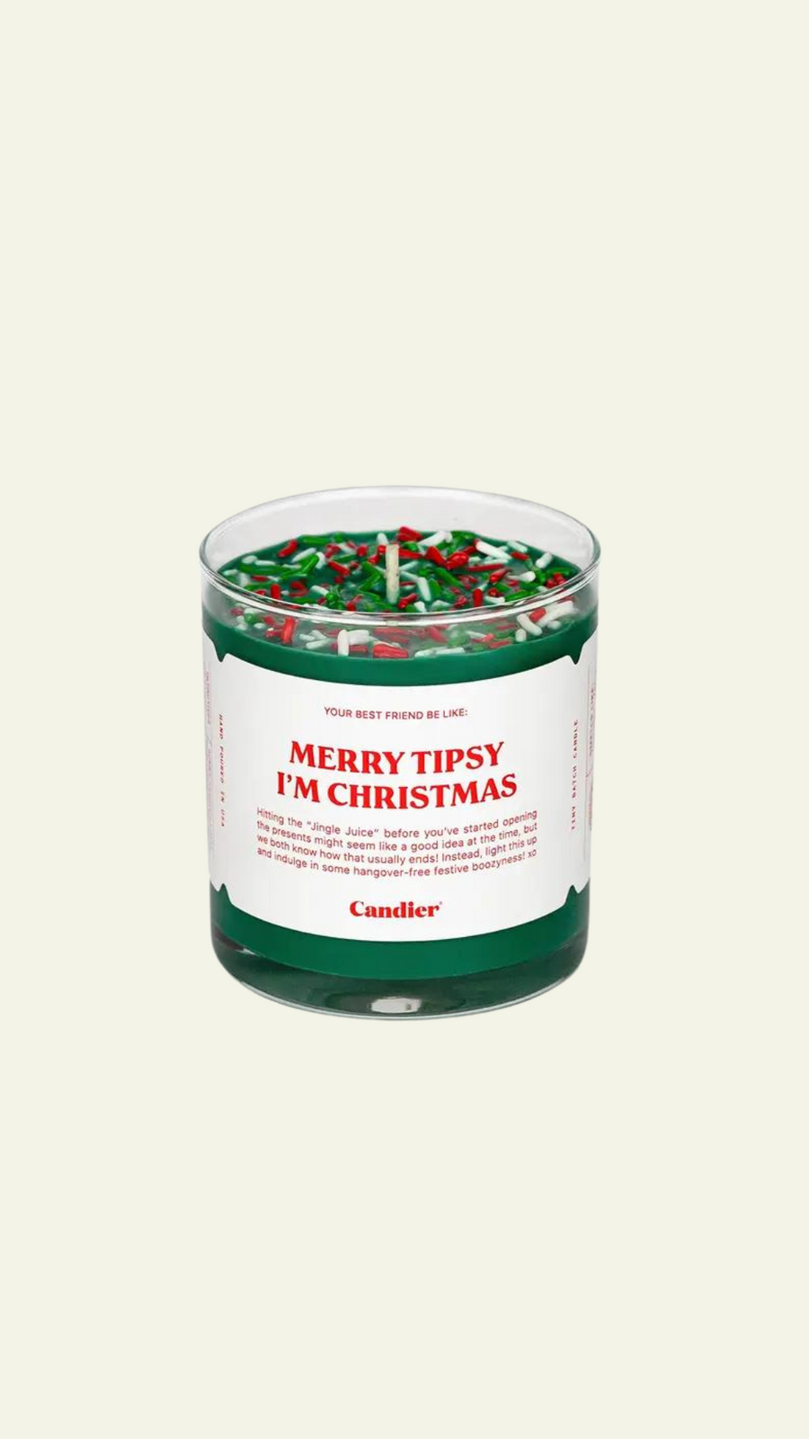 Merry Tipsy I’m Christmas Candle