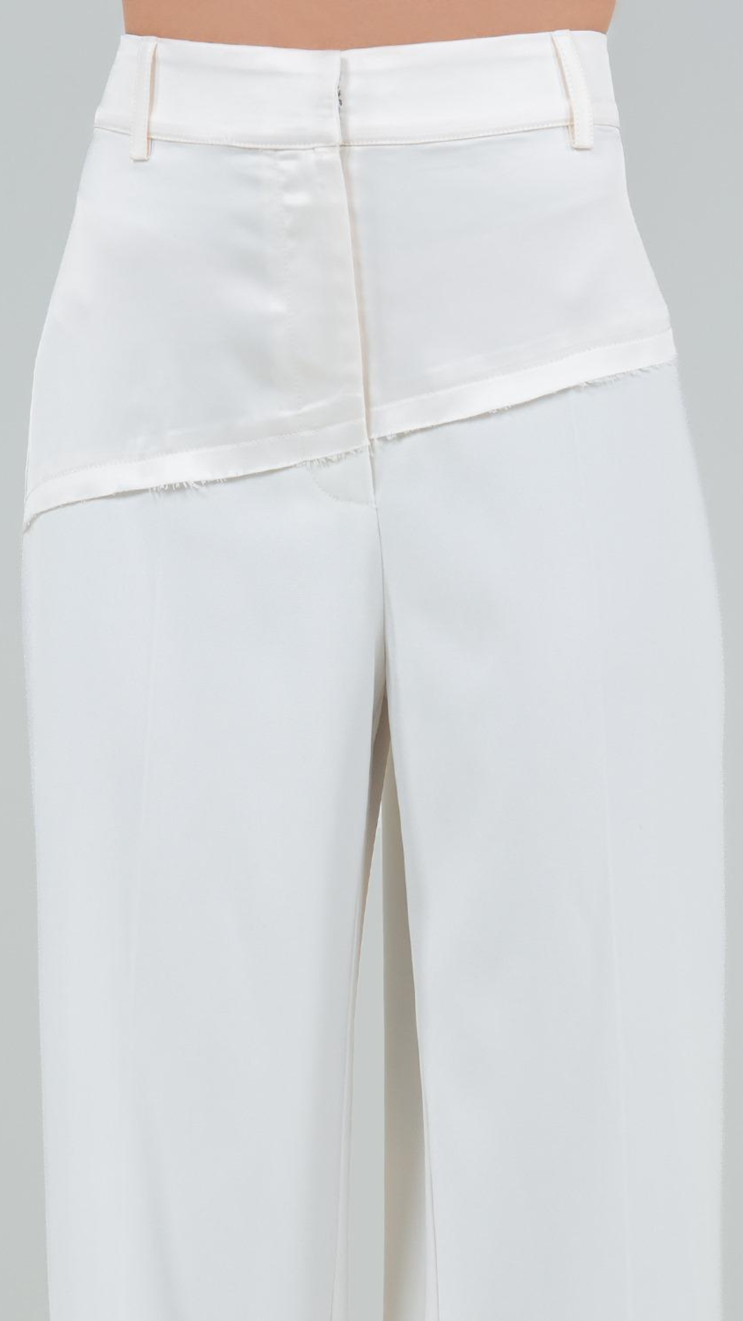 Ivory Satin Pants