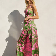 Tropical Adventures Halter Dress