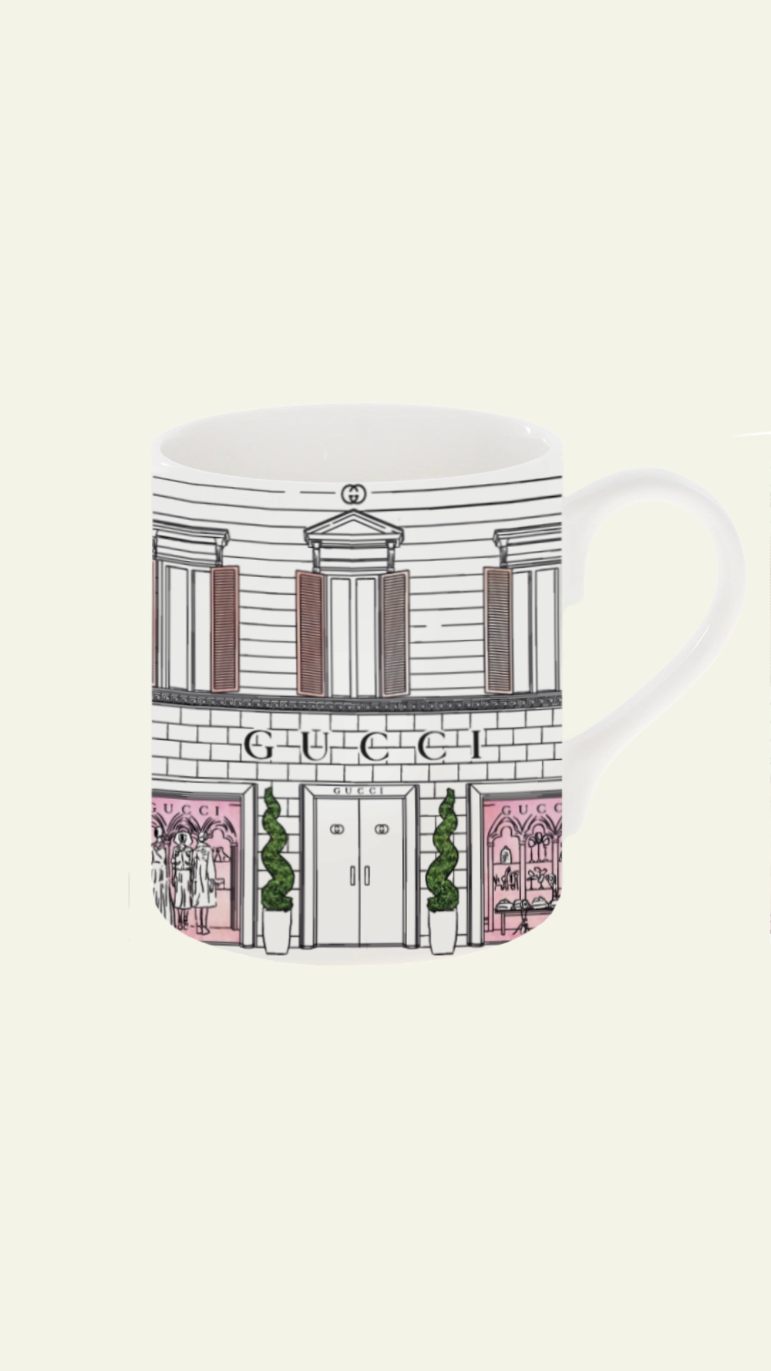 Pink Window Shopping Mug