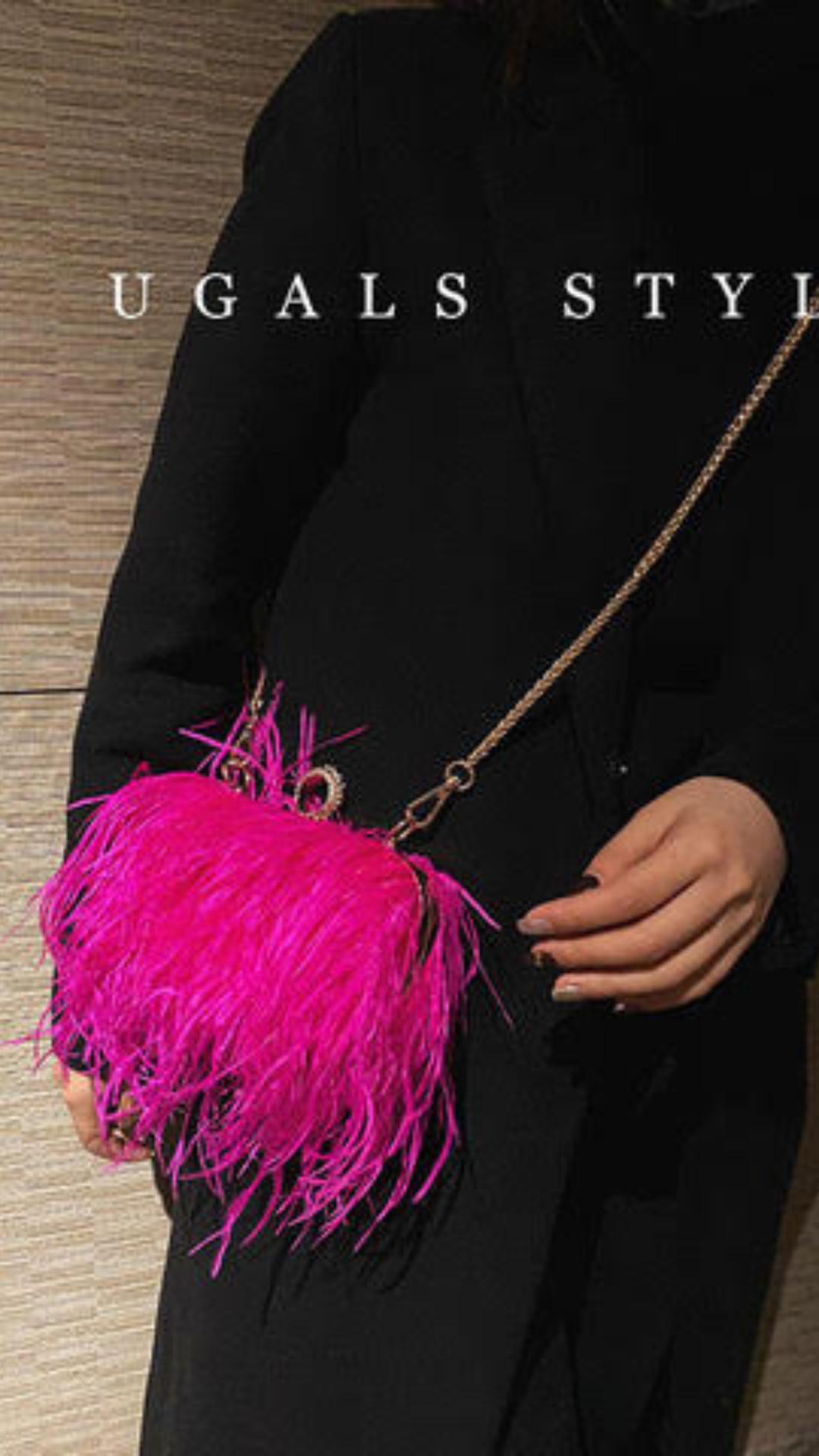 Feather Evening Bag (Pink)