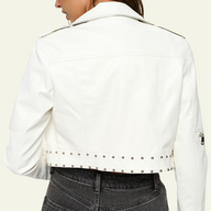 White Vegan Leather Jacket