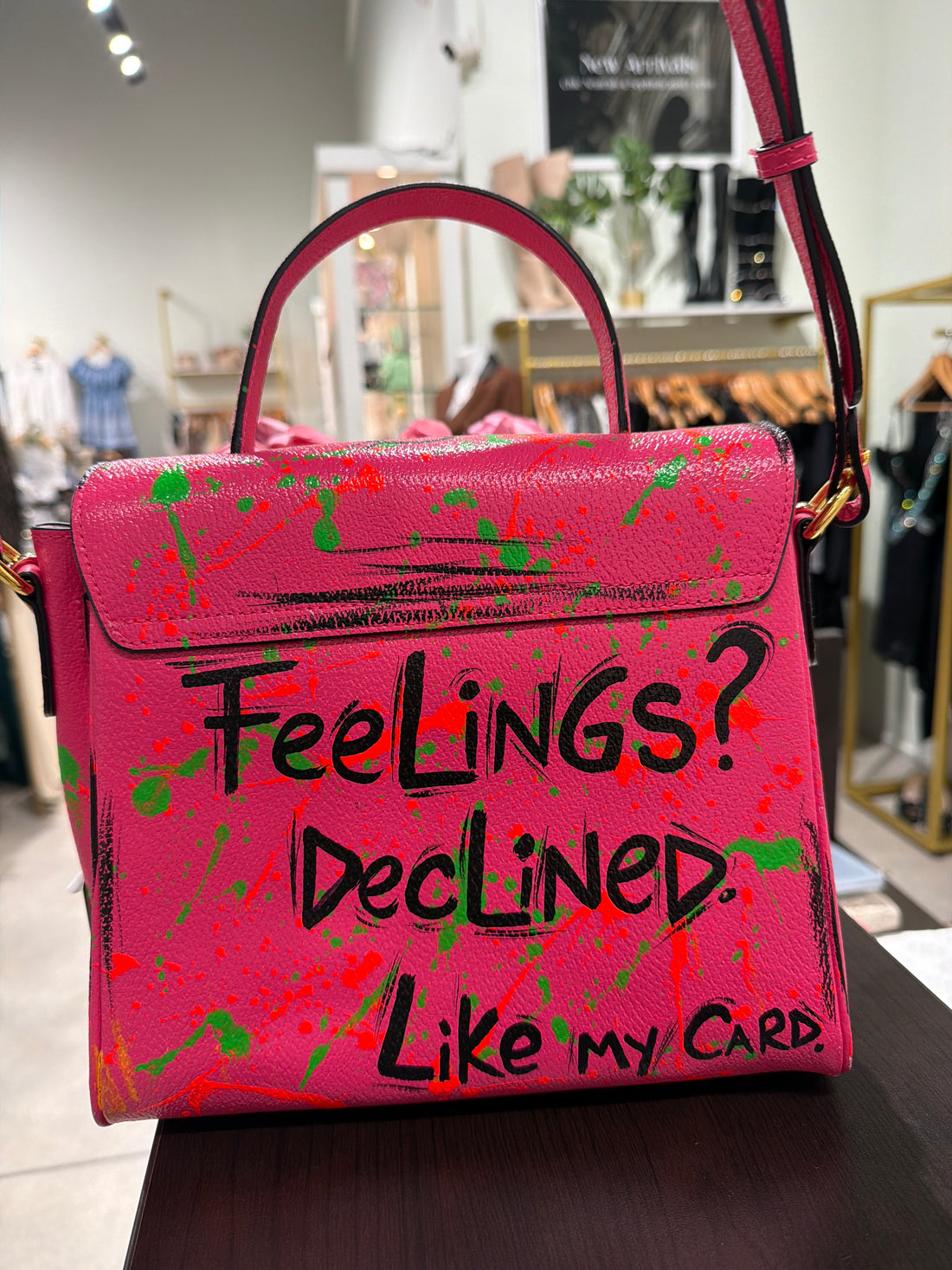 Love Is a Scam  Graffiti Statement Purse