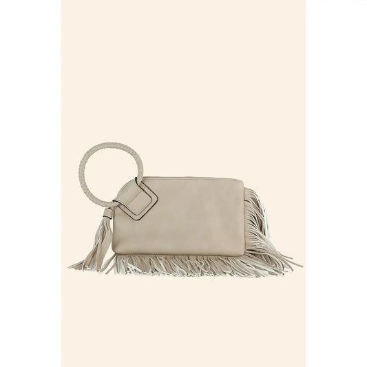 Fringe Cuff Clutch Tassel Wristlet Clutch Bag