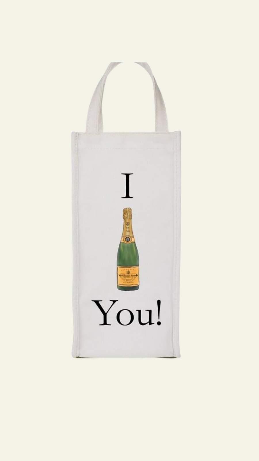 I V You Wine Bag