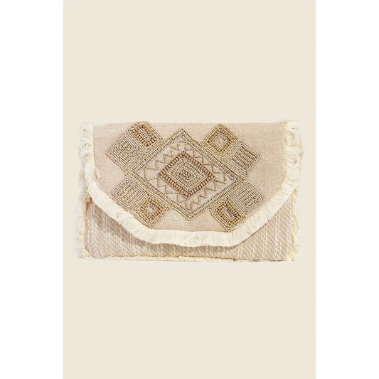 Boho Beaded Pattern Envelope Bag