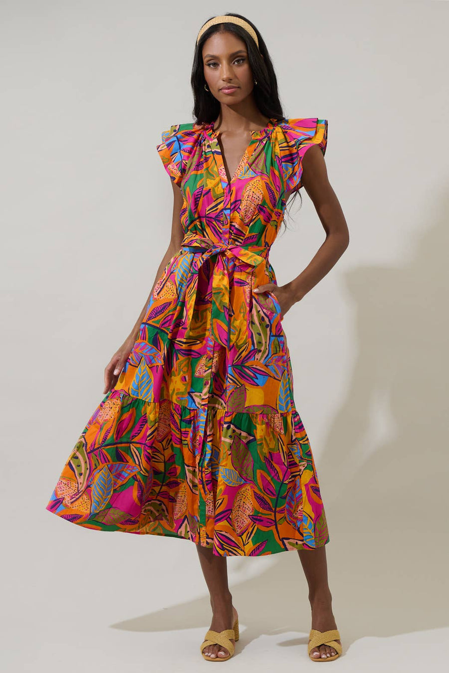 Floral Dynamite Midi Dress